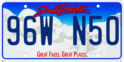 SD license plate 96WN50