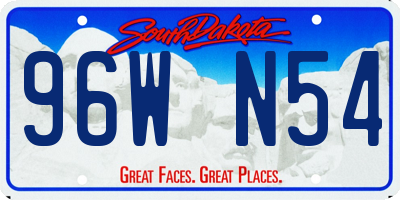 SD license plate 96WN54