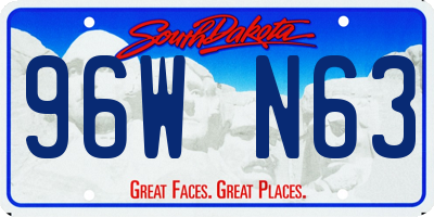 SD license plate 96WN63