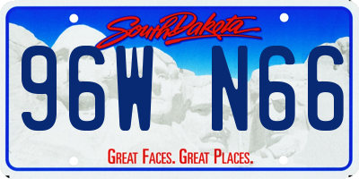 SD license plate 96WN66