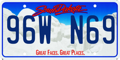 SD license plate 96WN69