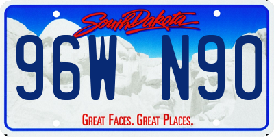 SD license plate 96WN90