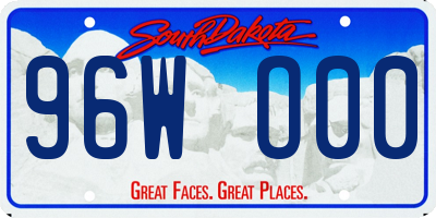 SD license plate 96WO00