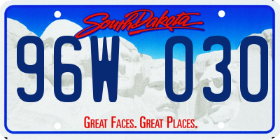 SD license plate 96WO30