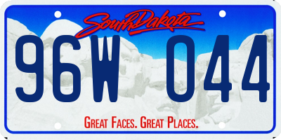 SD license plate 96WO44