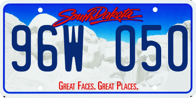 SD license plate 96WO50