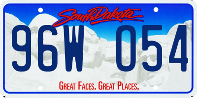 SD license plate 96WO54