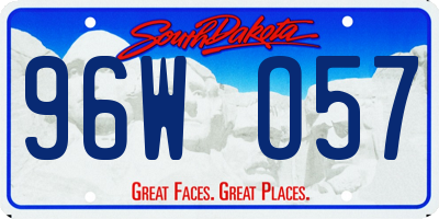 SD license plate 96WO57