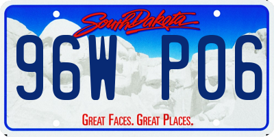 SD license plate 96WP06