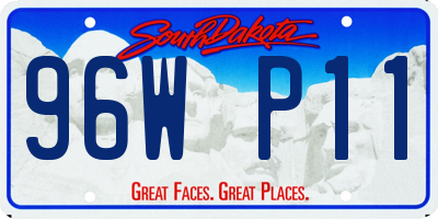 SD license plate 96WP11