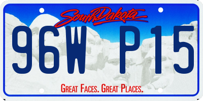 SD license plate 96WP15
