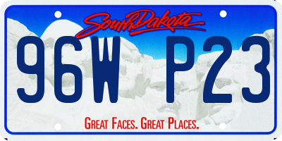 SD license plate 96WP23