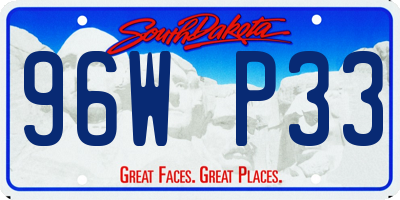 SD license plate 96WP33