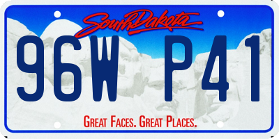 SD license plate 96WP41