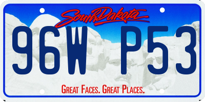 SD license plate 96WP53