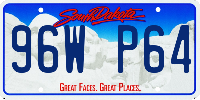 SD license plate 96WP64