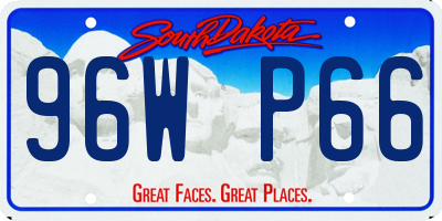 SD license plate 96WP66
