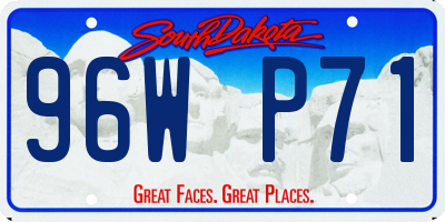 SD license plate 96WP71