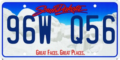 SD license plate 96WQ56