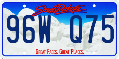 SD license plate 96WQ75