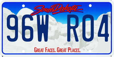 SD license plate 96WR04