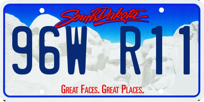 SD license plate 96WR11