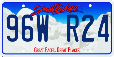 SD license plate 96WR24