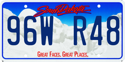 SD license plate 96WR48