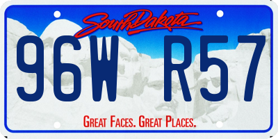 SD license plate 96WR57
