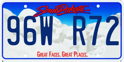 SD license plate 96WR72