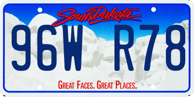 SD license plate 96WR78