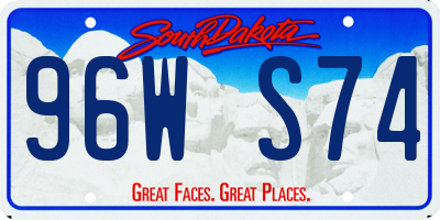 SD license plate 96WS74