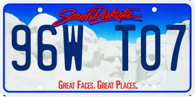 SD license plate 96WT07