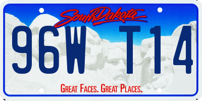 SD license plate 96WT14