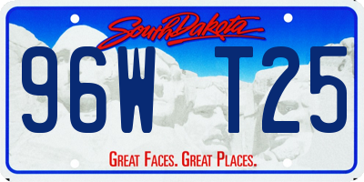 SD license plate 96WT25