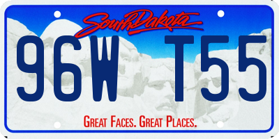 SD license plate 96WT55