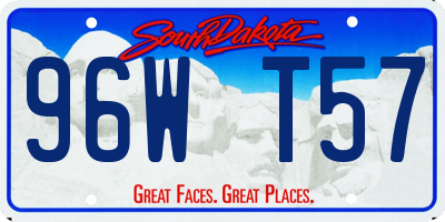 SD license plate 96WT57