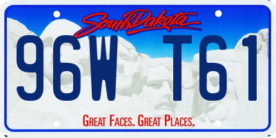 SD license plate 96WT61