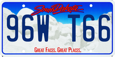 SD license plate 96WT66