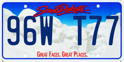 SD license plate 96WT77