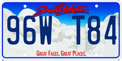 SD license plate 96WT84