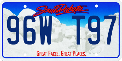 SD license plate 96WT97