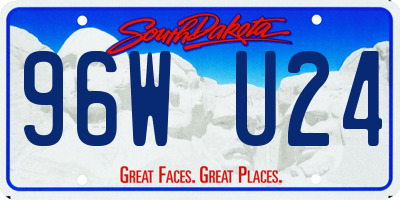 SD license plate 96WU24