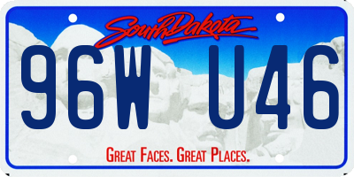 SD license plate 96WU46