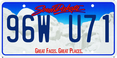 SD license plate 96WU71
