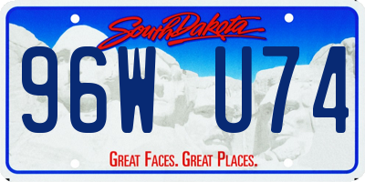 SD license plate 96WU74