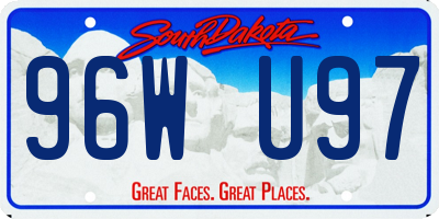 SD license plate 96WU97