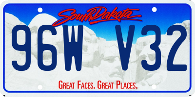 SD license plate 96WV32