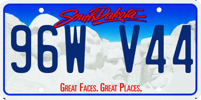 SD license plate 96WV44
