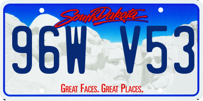SD license plate 96WV53